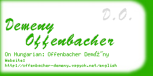 demeny offenbacher business card